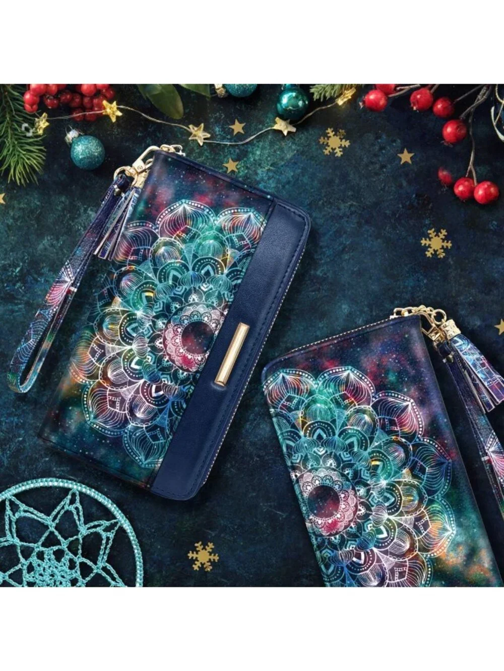 Stylish RFID Blocking Wallet for Women - Zipper Around Credit Card Holder